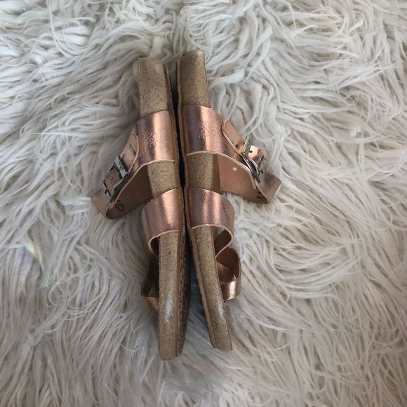 Yokono Spain Rose Gold Copper Strappy Leather Sandals 6 - Picture 8 of 8